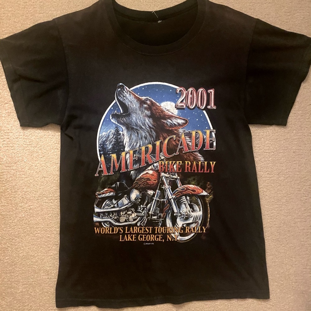 Vintage Harley-Davidson Black Americade Rally Tee (In Good Used Condition )